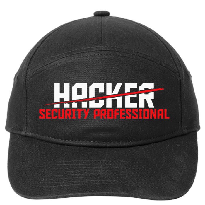 Security Professional Cybersecurity Cyber Hacker Hacking 7-Panel Snapback Hat