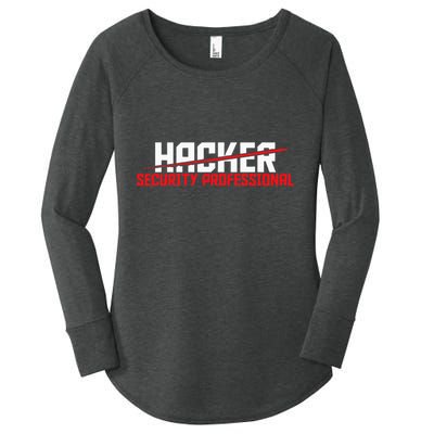 Security Professional Cybersecurity Cyber Hacker Hacking Women's Perfect Tri Tunic Long Sleeve Shirt