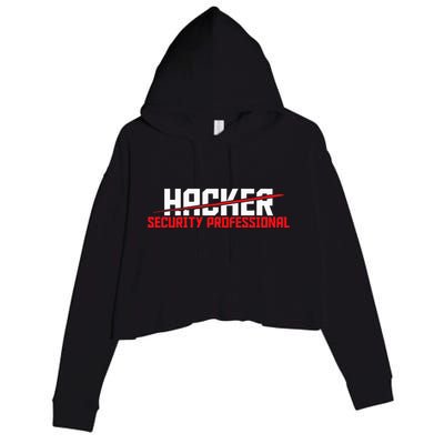 Security Professional Cybersecurity Cyber Hacker Hacking Crop Fleece Hoodie
