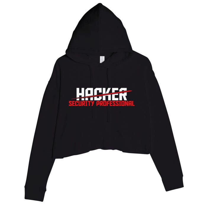 Security Professional Cybersecurity Cyber Hacker Hacking Crop Fleece Hoodie