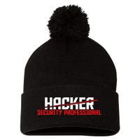 Security Professional Cybersecurity Cyber Hacker Hacking Pom Pom 12in Knit Beanie