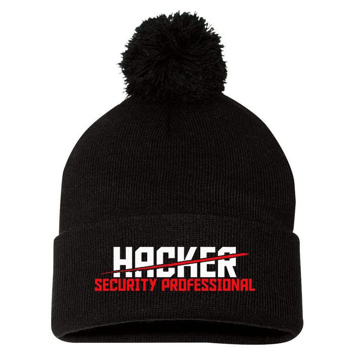 Security Professional Cybersecurity Cyber Hacker Hacking Pom Pom 12in Knit Beanie