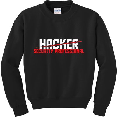 Security Professional Cybersecurity Cyber Hacker Hacking Kids Sweatshirt