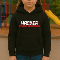 Security Professional Cybersecurity Cyber Hacker Hacking Kids Hoodie