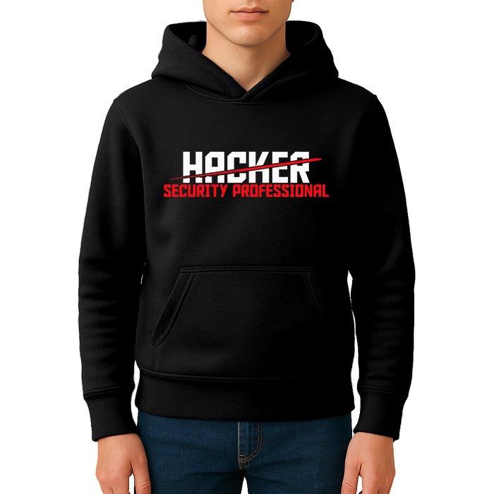 Security Professional Cybersecurity Cyber Hacker Hacking Kids Hoodie