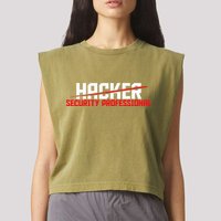 Security Professional Cybersecurity Cyber Hacker Hacking Garment-Dyed Women's Muscle Tee