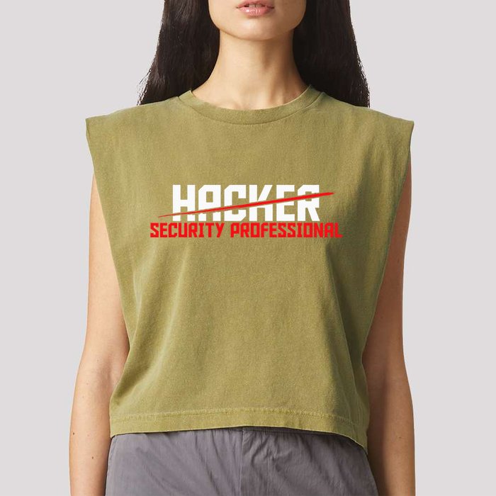 Security Professional Cybersecurity Cyber Hacker Hacking Garment-Dyed Women's Muscle Tee