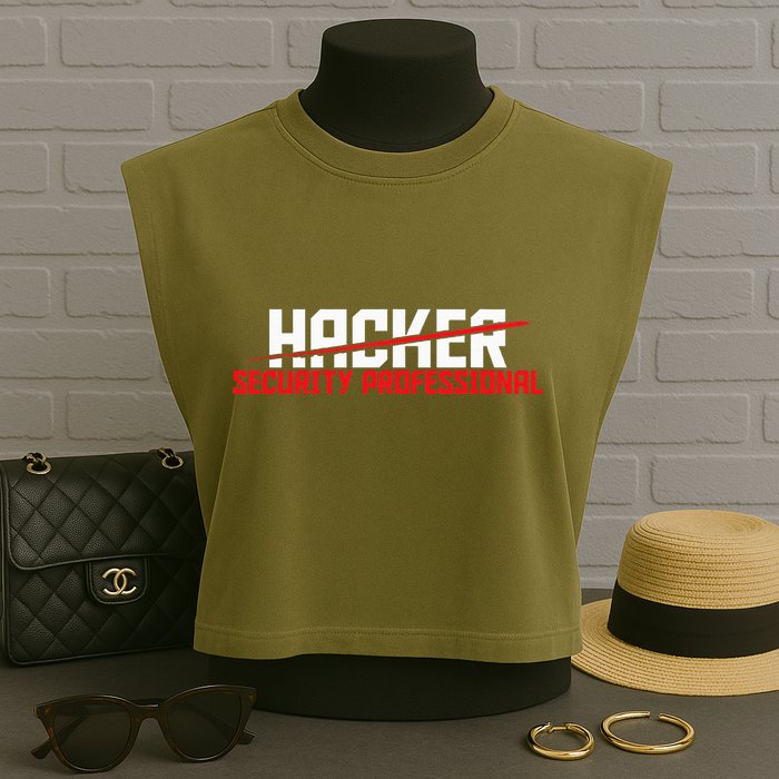 Security Professional Cybersecurity Cyber Hacker Hacking Garment-Dyed Women's Muscle Tee