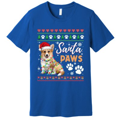 Santa Paws Christmas Dog Merry Christmas Funny Xmas Cute Gift Premium T-Shirt