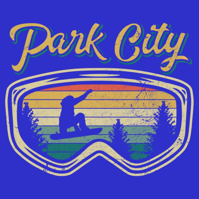 Snowboard Park City Utah Distressed Goggles Big Air Snow Gift Apron