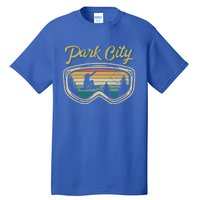 Snowboard Park City Utah Distressed Goggles Big Air Snow Gift Tall T-Shirt