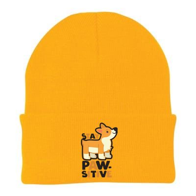 Stay Pawsitive Cool Gift Knit Cap Winter Beanie