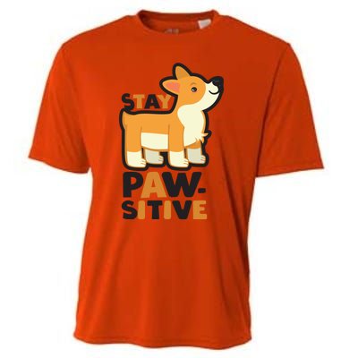 Stay Pawsitive Cool Gift Cooling Performance Crew T-Shirt