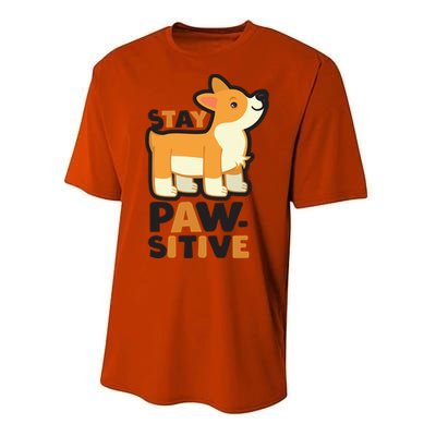 Stay Pawsitive Cool Gift Performance Sprint T-Shirt