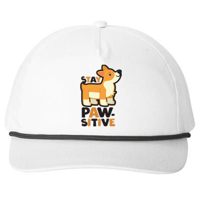 Stay Pawsitive Cool Gift Snapback Five-Panel Rope Hat