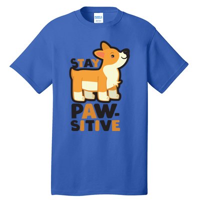 Stay Pawsitive Cool Gift Tall T-Shirt