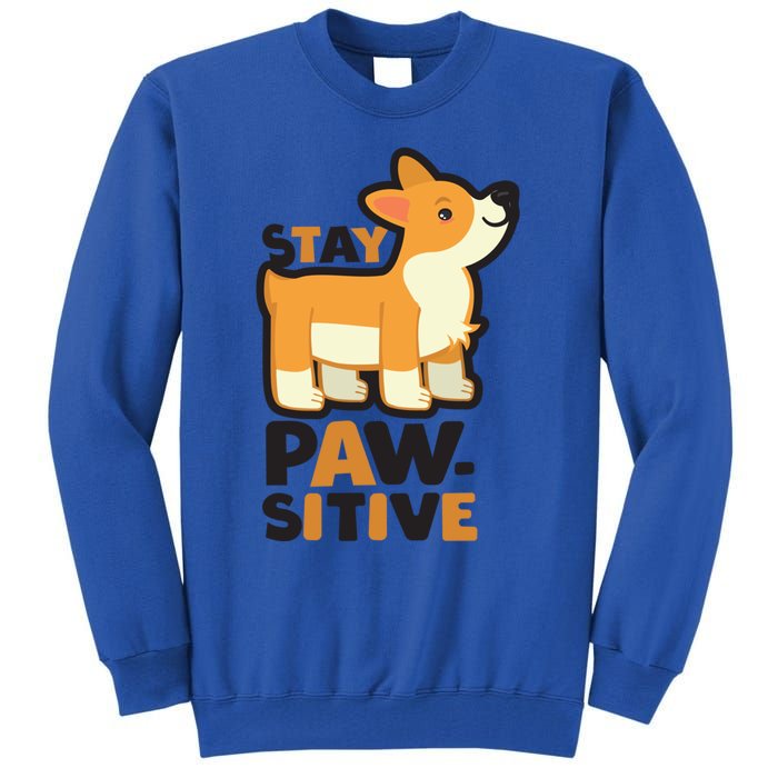 Stay Pawsitive Cool Gift Tall Sweatshirt