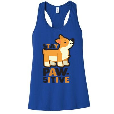 Stay Pawsitive Cool Gift Women's Racerback Tank