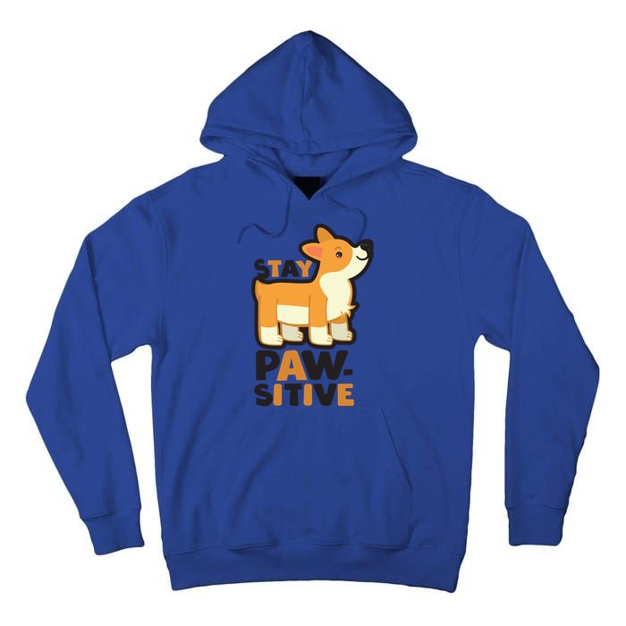 Stay Pawsitive Cool Gift Tall Hoodie