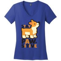 Stay Pawsitive Cool Gift Women's V-Neck T-Shirt