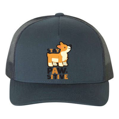 Stay Pawsitive Cool Gift Yupoong Adult 5-Panel Trucker Hat