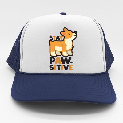 Stay Pawsitive Cool Gift Trucker Hat