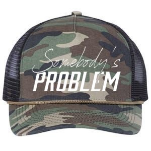 Somebody's Problem Country Retro Rope Trucker Hat Cap