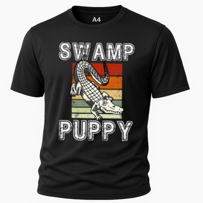 Swamp Puppy Cute Funny Sarcastic Alligator Crocodile Performance Shirt