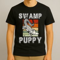 Swamp Puppy Cute Funny Sarcastic Alligator Crocodile T-Shirt
