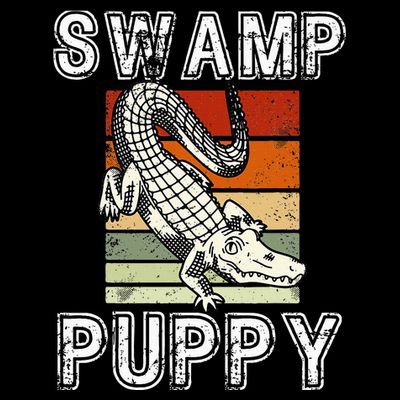 Swamp Puppy Cute Funny Sarcastic Alligator Crocodile T-Shirt