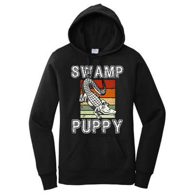 Swamp Puppy Cute Funny Sarcastic Alligator Crocodile Women's Pullover Hoodie