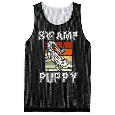 Swamp Puppy Cute Funny Sarcastic Alligator Crocodile Mesh Reversible Basketball Jersey Tank