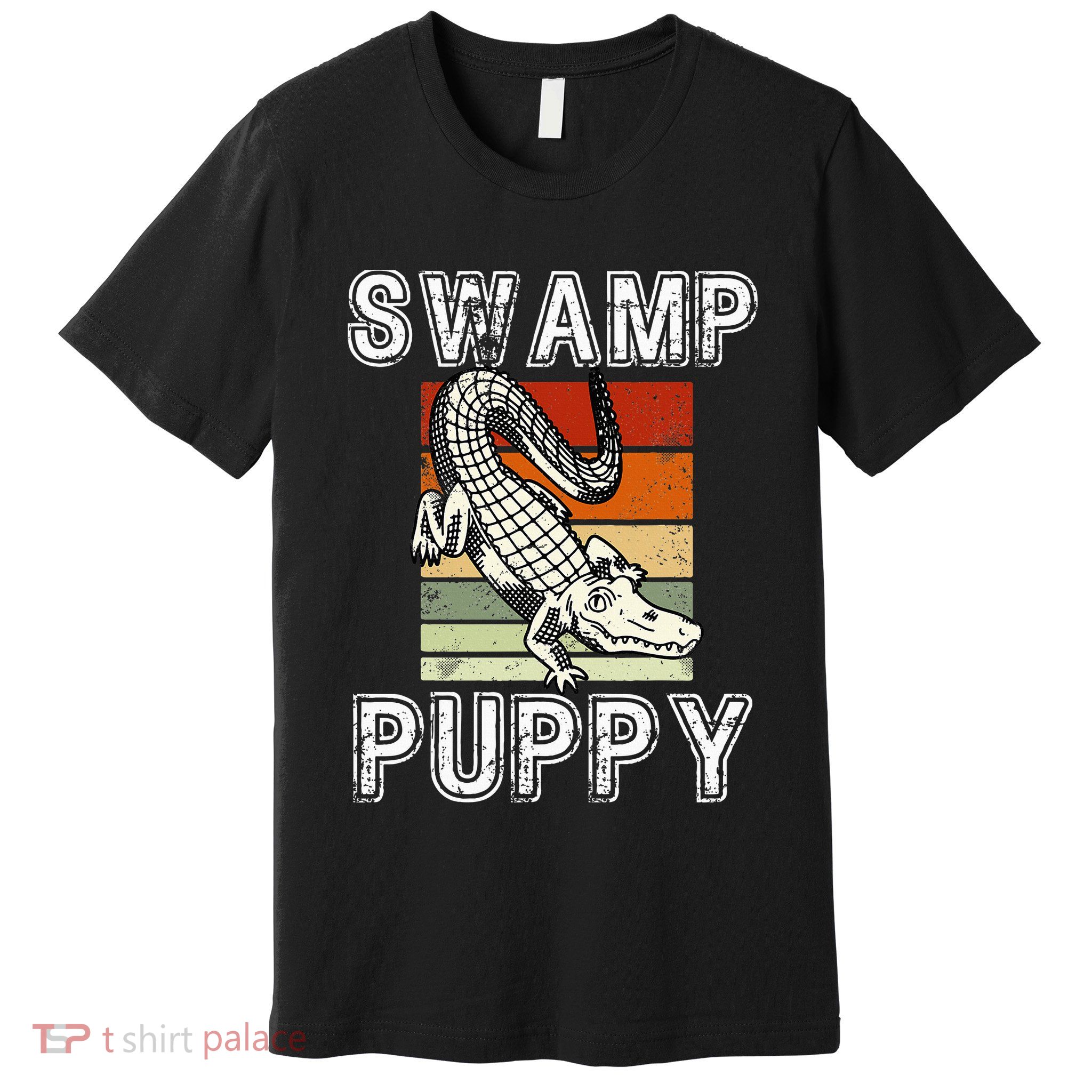 Swamp Puppy Cute Funny Sarcastic Alligator Crocodile Premium T-Shirt