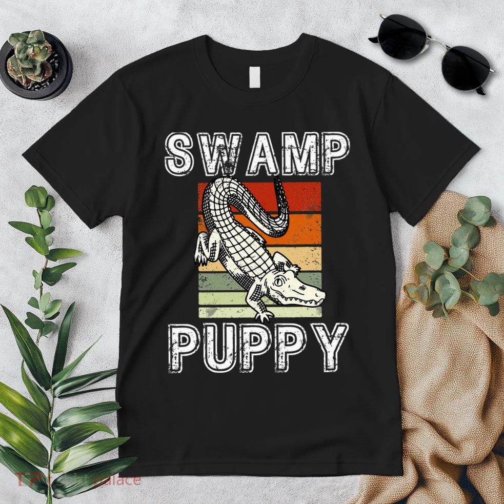Swamp Puppy Cute Funny Sarcastic Alligator Crocodile Premium T-Shirt