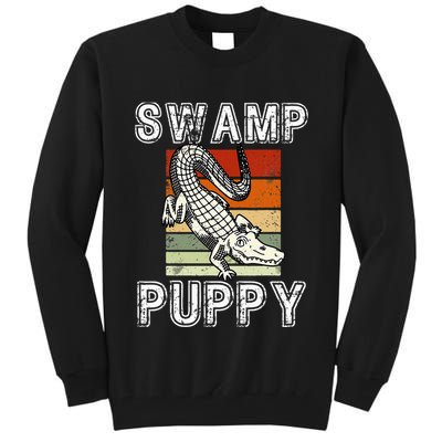 Swamp Puppy Cute Funny Sarcastic Alligator Crocodile Tall Sweatshirt