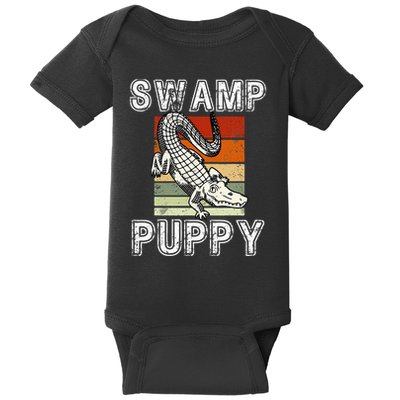 Swamp Puppy Cute Funny Sarcastic Alligator Crocodile Baby Bodysuit