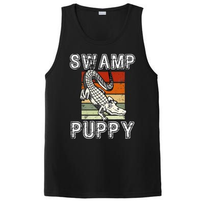 Swamp Puppy Cute Funny Sarcastic Alligator Crocodile PosiCharge Competitor Tank