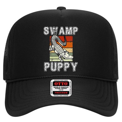 Swamp Puppy Cute Funny Sarcastic Alligator Crocodile Trucker Hat