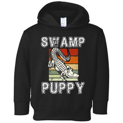 Swamp Puppy Cute Funny Sarcastic Alligator Crocodile Toddler Hoodie