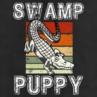 Swamp Puppy Cute Funny Sarcastic Alligator Crocodile Golf Towel