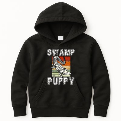 Swamp Puppy Cute Funny Sarcastic Alligator Crocodile Kids Hoodie