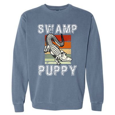 Swamp Puppy Cute Funny Sarcastic Alligator Crocodile Garment-Dyed Sweatshirt