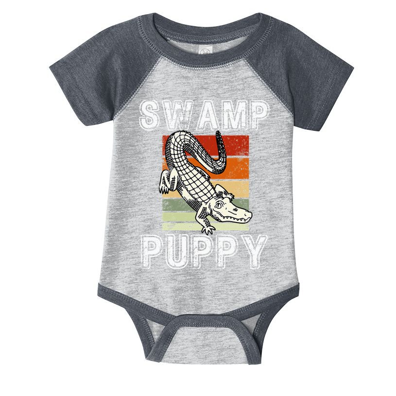 Swamp Puppy Cute Funny Sarcastic Alligator Crocodile Infant Baby Jersey Bodysuit
