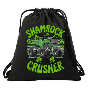 St Patricks Crusher For Monster Truck St Patricks Day Drawstring Bag