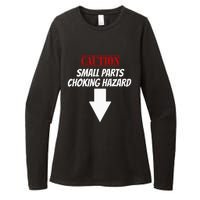 Small Parts Choking Hazard Funny Embarrassing Inappropriate Womens CVC Long Sleeve Shirt