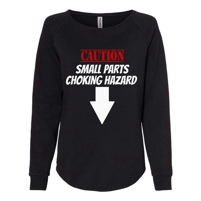 Small Parts Choking Hazard Funny Embarrassing Inappropriate Womens California Wash Sweatshirt