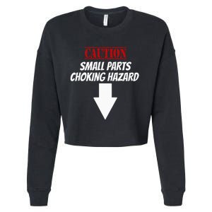 Small Parts Choking Hazard Funny Embarrassing Inappropriate Cropped Pullover Crew