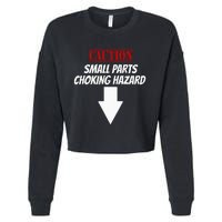 Small Parts Choking Hazard Funny Embarrassing Inappropriate Cropped Pullover Crew