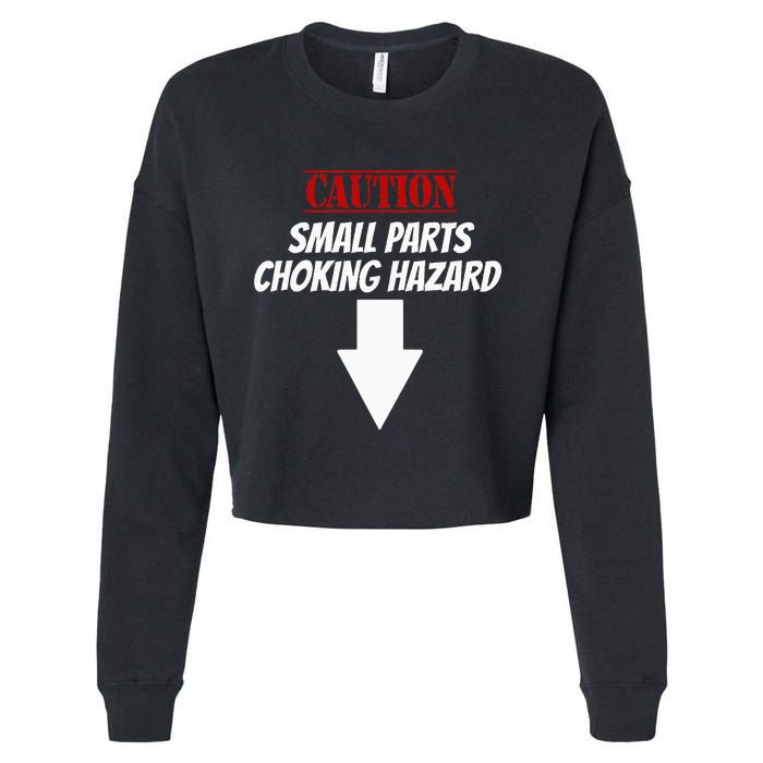 Small Parts Choking Hazard Funny Embarrassing Inappropriate Cropped Pullover Crew