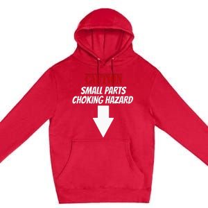 Small Parts Choking Hazard Funny Embarrassing Inappropriate Premium Pullover Hoodie